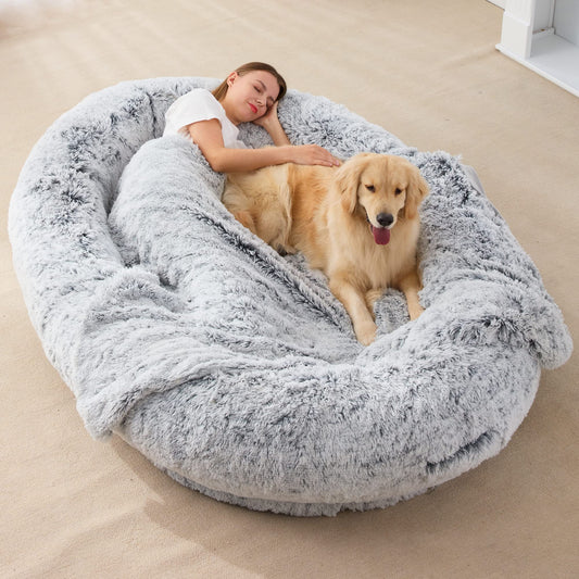 The Comfort of Our Human-Sized Dog Beds: Unleashing Ultimate Relaxation for Both You and Your Furry Friend
