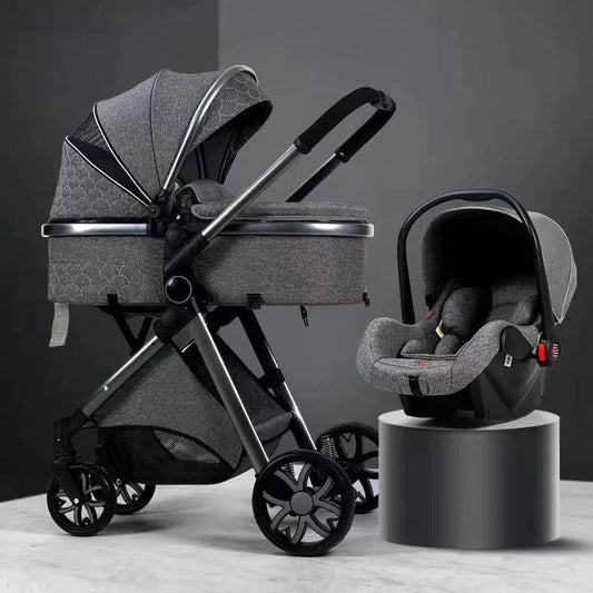 Baby Stroller 2 in 1 Portable Baby Carriage Folding Prams With Mummy Bag-G